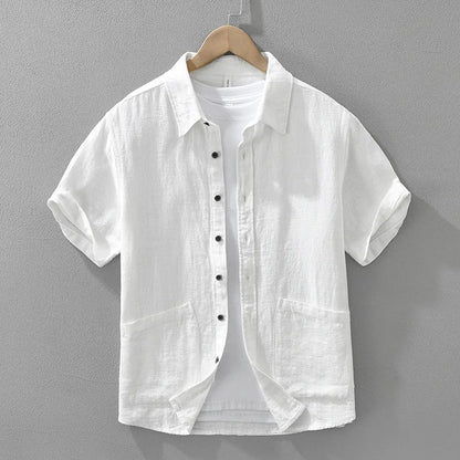 Casual Japanese Linen Shirt