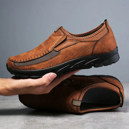 Casual Leather Slip-On Shoes