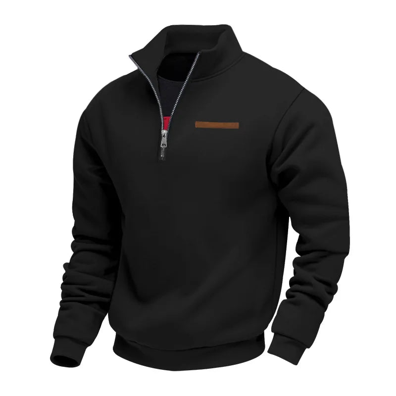 Casual Fleece Zip Sweater