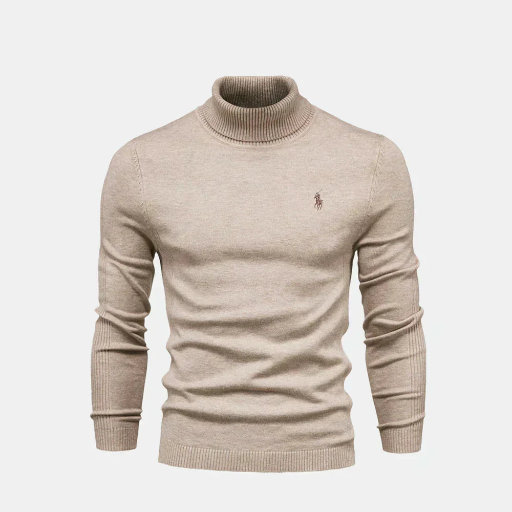 Turtleneck Fine-Knit Sweater