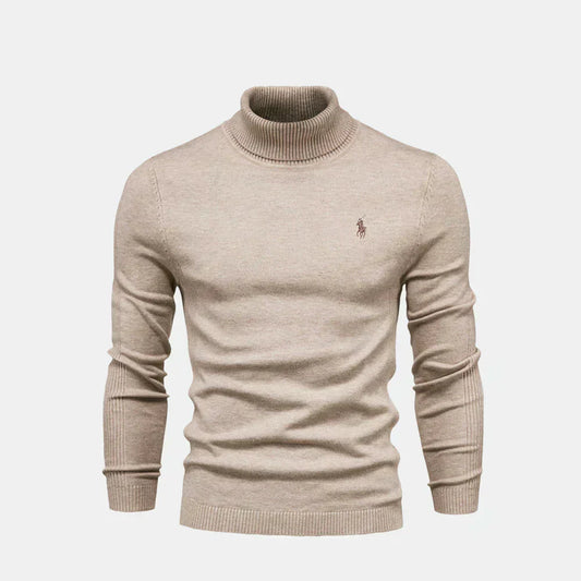 Turtleneck Fine-Knit Sweater