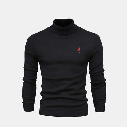 Turtleneck Fine-Knit Sweater