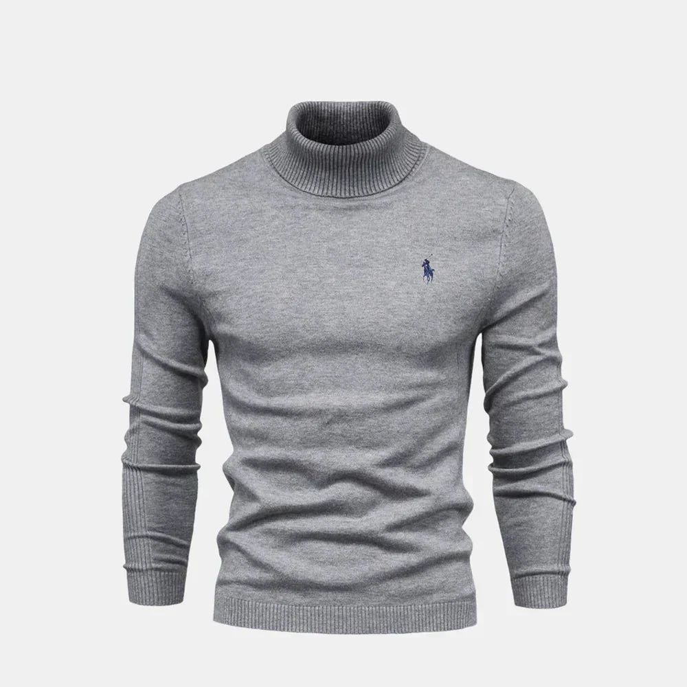 Turtleneck Fine-Knit Sweater