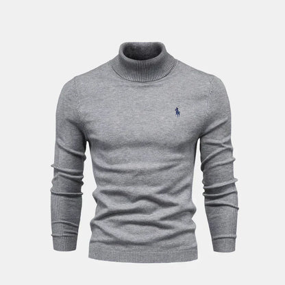 Turtleneck Fine-Knit Sweater