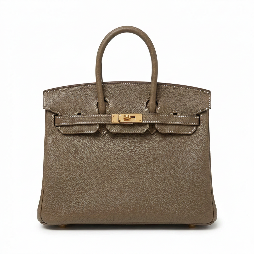 BIRKIN 25 HSS BAG IN CRAIE / GRIS TOURTERELLE IN TOGO LEATHER