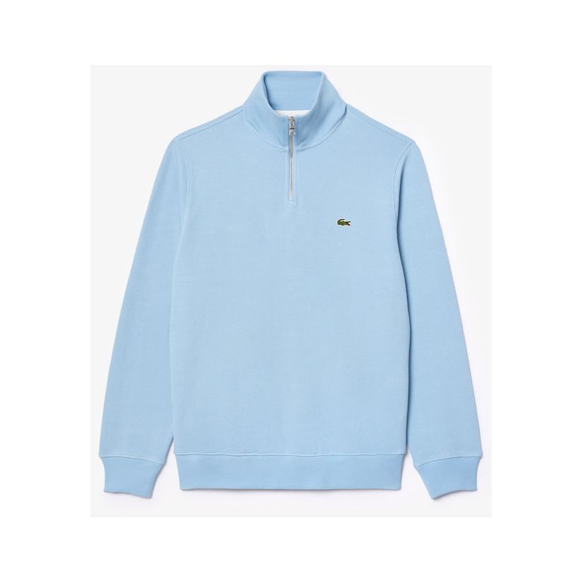 Zippered Stand-up Collar Sweatshirt