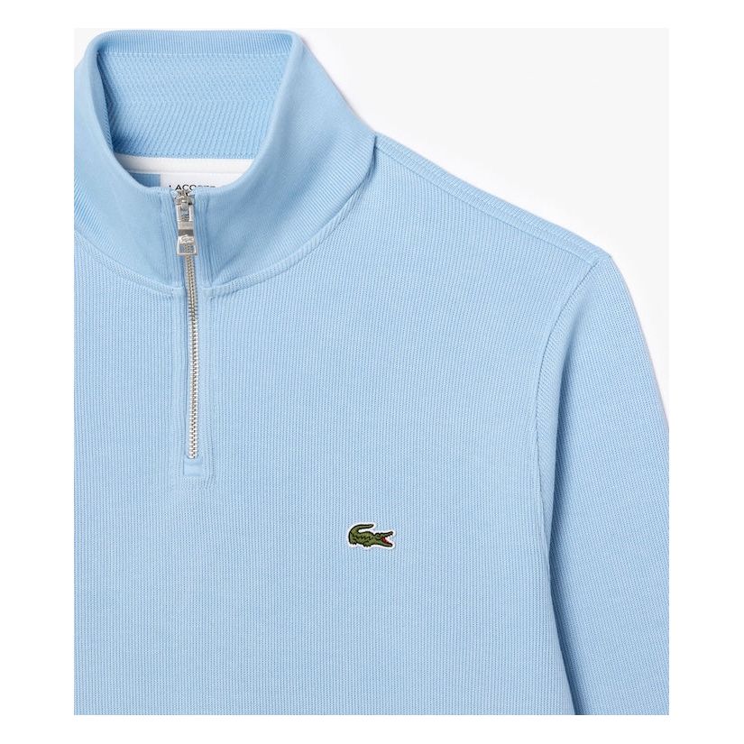 Zippered Stand-up Collar Sweatshirt
