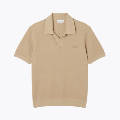 Lc Cotton-Blend Open Polo-Collar Sweater