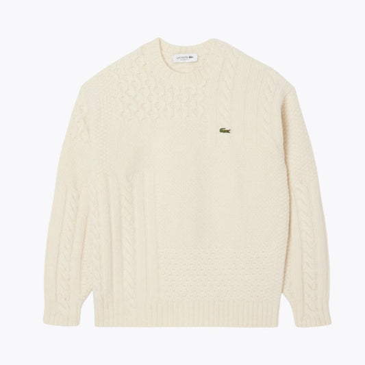 Lc Relaxed-Fit Patchwork-Effect Wool Sweater