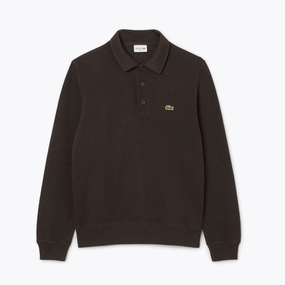 Lc Ribbed Cotton Polo-Collar Sweatshirt