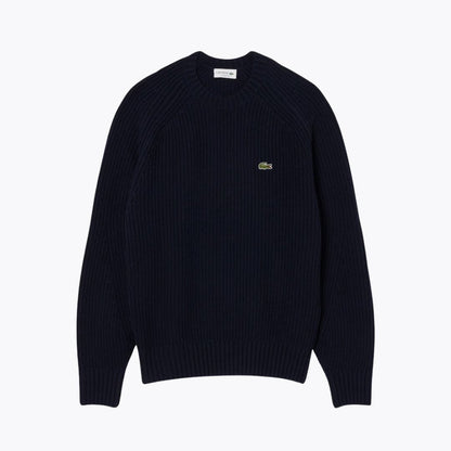 Lc Thick Carded Wool Crew-Neck Sweater
