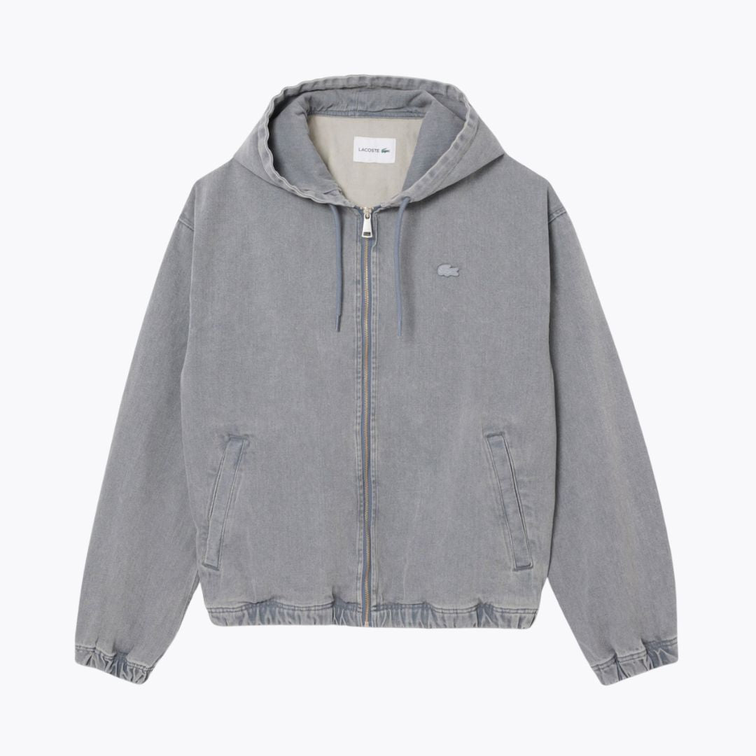 Lc Washed-Effect Denim Hooded Jacket