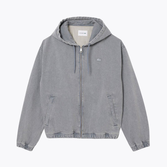 Lc Washed-Effect Denim Hooded Jacket