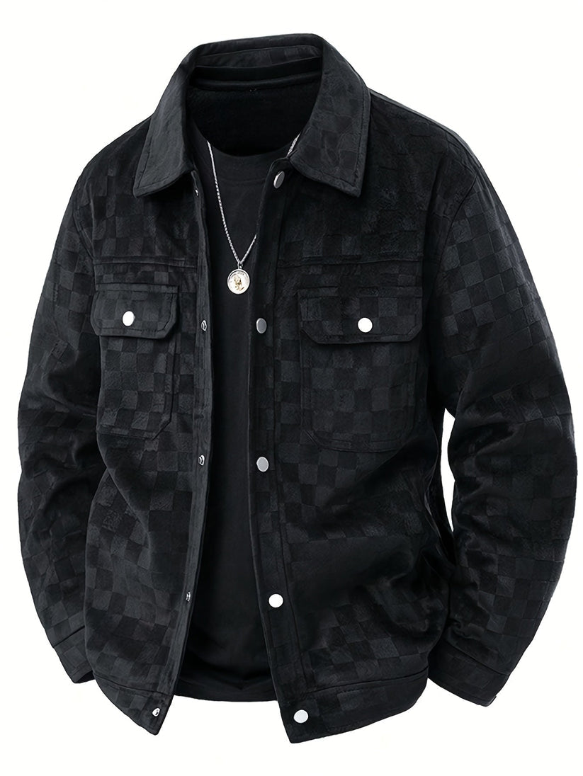 Checkered Suede Jacket