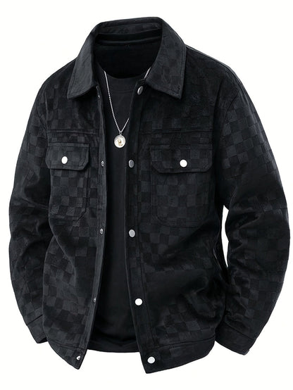 Checkered Suede Jacket