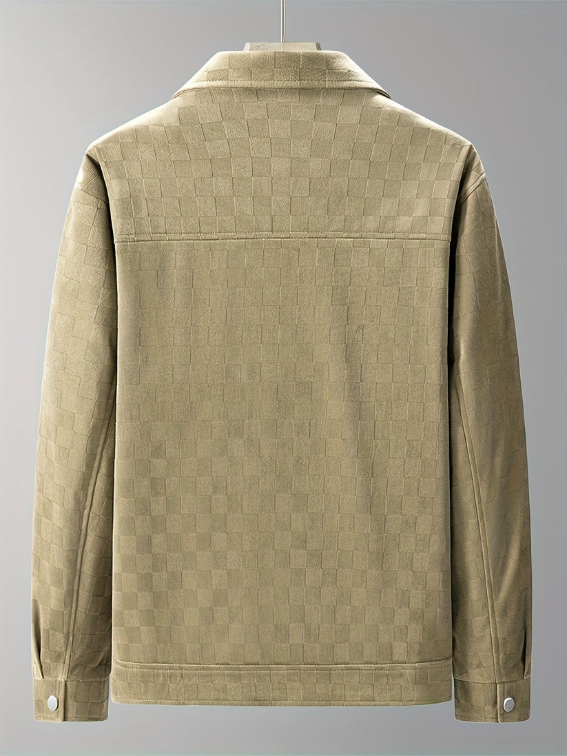 Checkered Suede Jacket