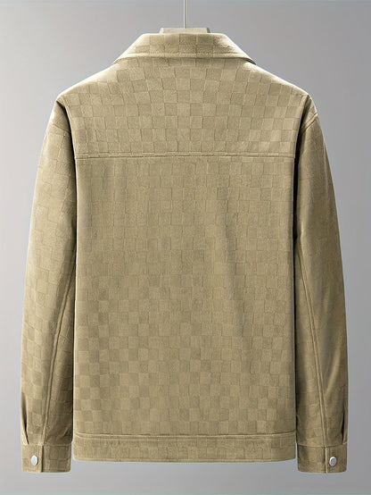Checkered Suede Jacket