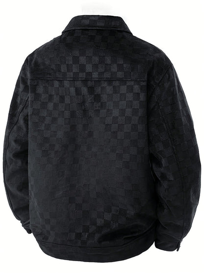 Checkered Suede Jacket
