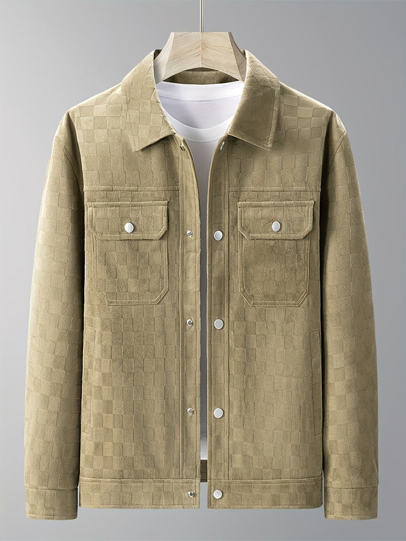 Checkered Suede Jacket