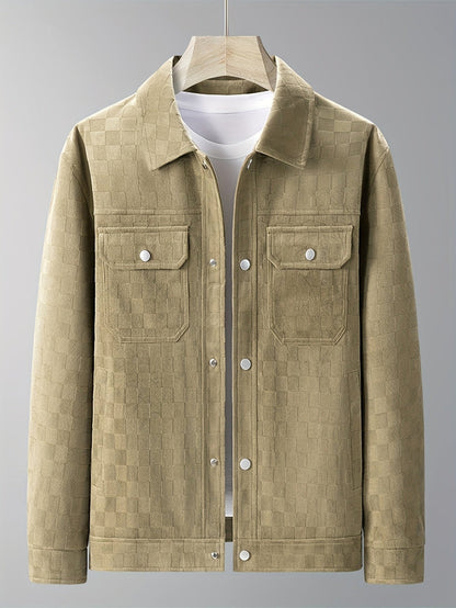 Checkered Suede Jacket