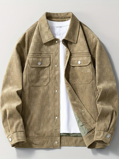 Checkered Suede Jacket