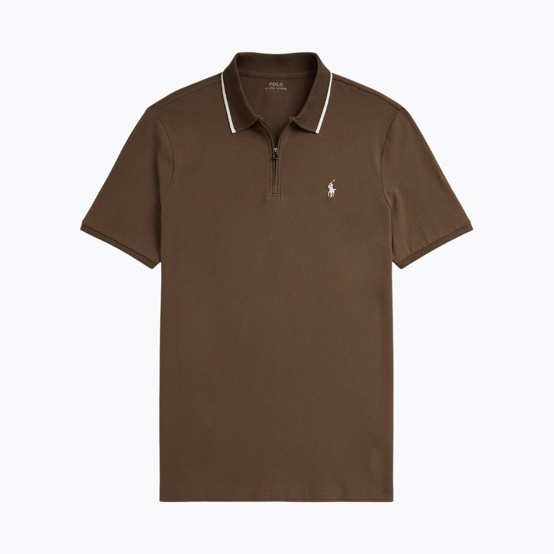 Stretch Cotton Short-Sleeve Collared Shirt
