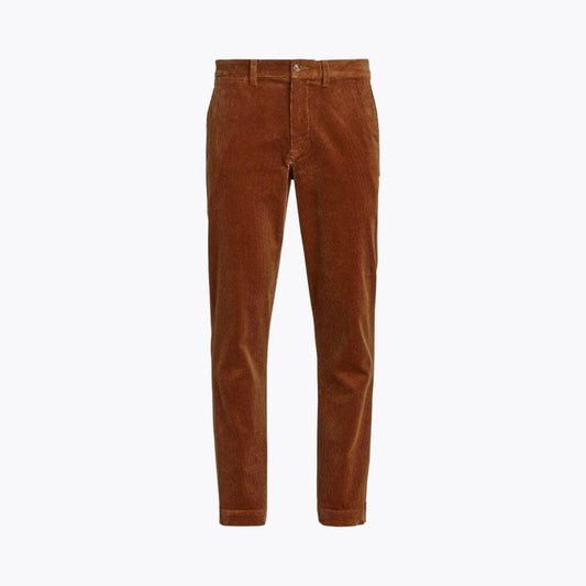 Straight-Leg Stretch Cotton Corduroy Trousers