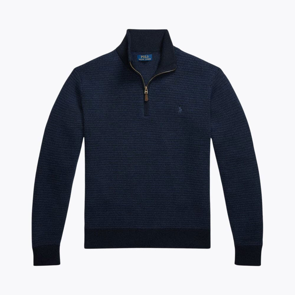 Regular-Fit Wool Quarter-Zip Pullover