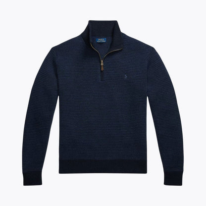 Regular-Fit Wool Quarter-Zip Pullover