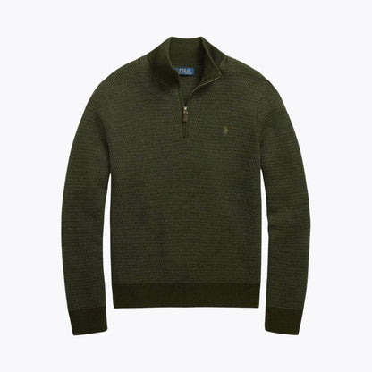 Regular-Fit Wool Quarter-Zip Pullover