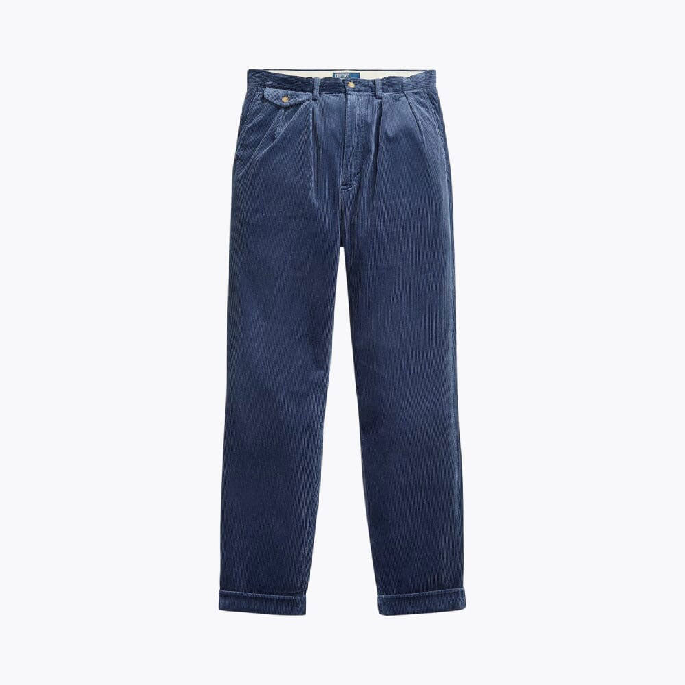 Relaxed-Fit Pleated Cotton-Corduroy Trousers
