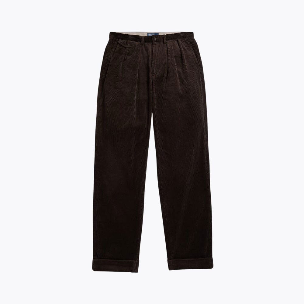 Relaxed-Fit Pleated Cotton-Corduroy Trousers