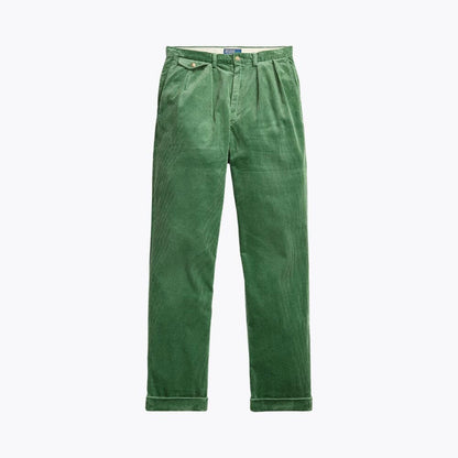 Relaxed-Fit Pleated Cotton-Corduroy Trousers
