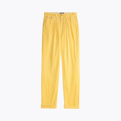 Relaxed-Fit Pleated Cotton-Corduroy Trousers