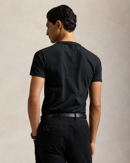 Slim-Fit Cotton Crewneck T-Shirt — Black