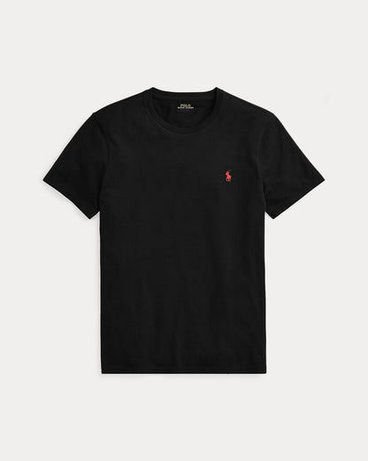 Slim-Fit Cotton Crewneck T-Shirt — Black