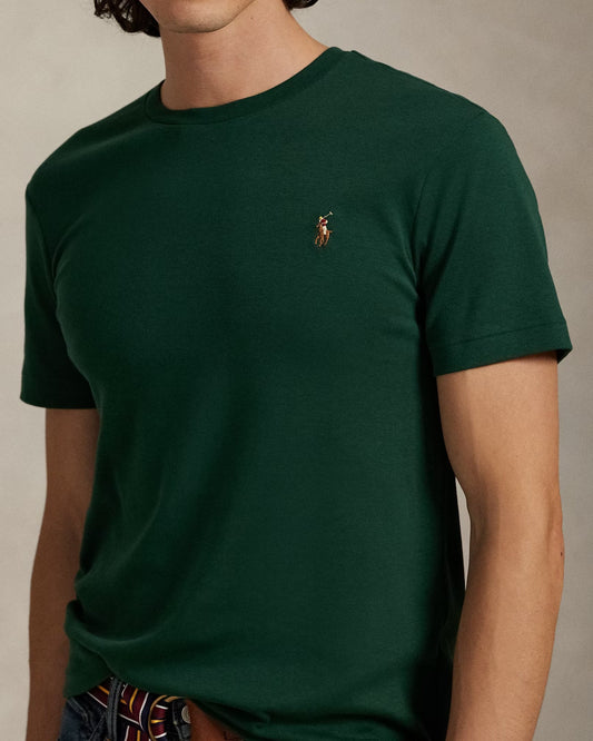 Slim-Fit Cotton Crewneck T-Shirt — Green