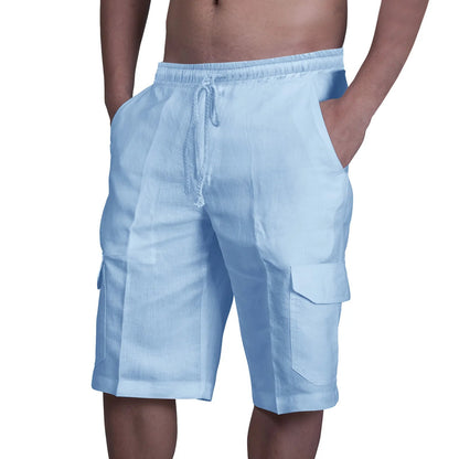 Cotton Linen Cargo shorts