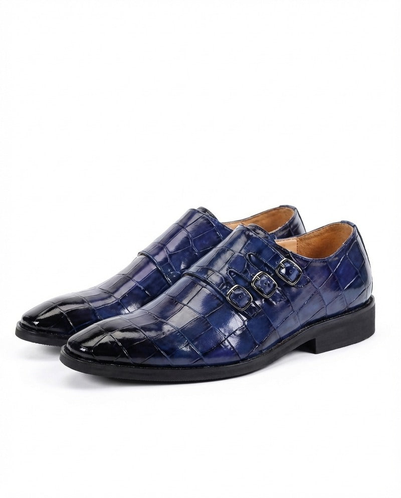 Chic Leather Buckle Shoes