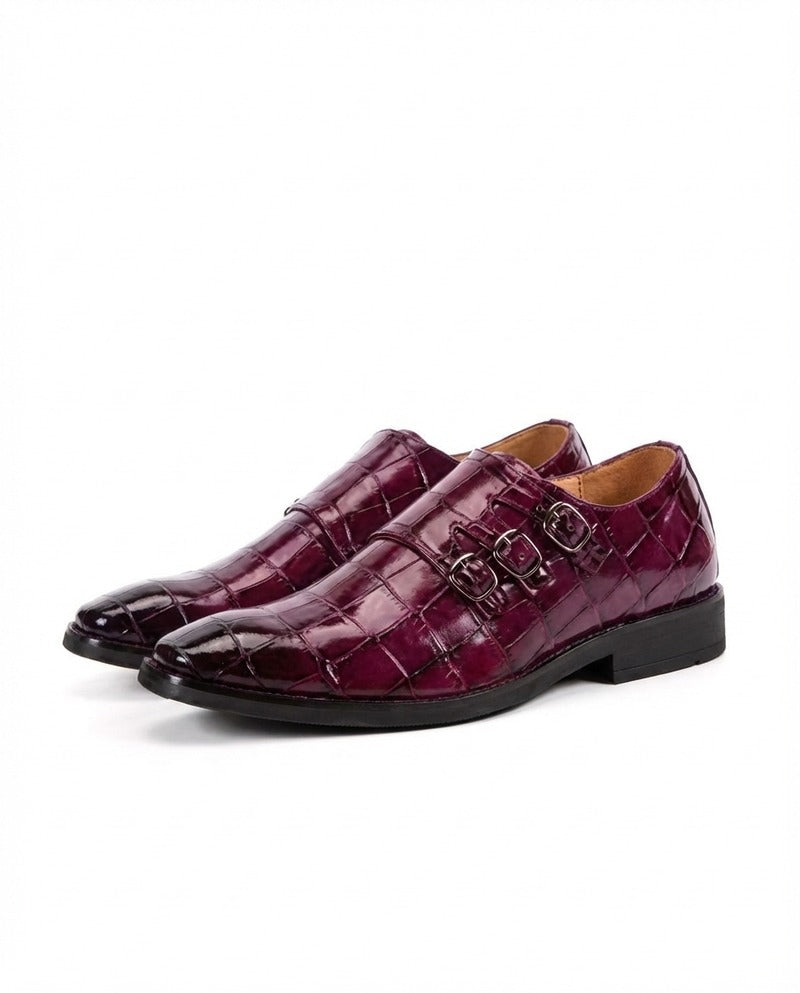 Chic Leather Buckle Shoes