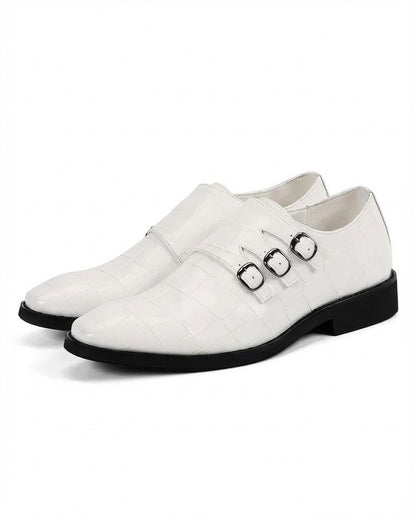 Chic Leather Buckle Shoes